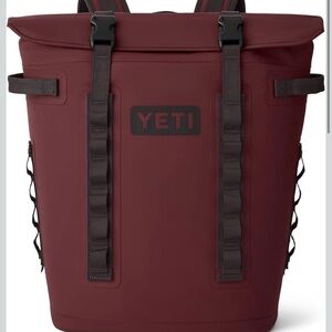 Yeti Men's Backpack in Maroon with Dark Strap Accents